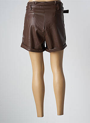 Short taille à pinces taille haute marron MOLLY BRACKEN femme