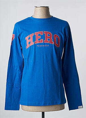 T-shirt bleu HERO SEVEN pour garçon