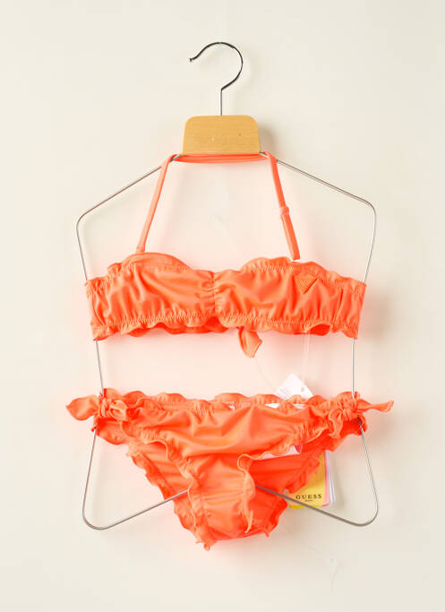 Maillot de bain 2 pièces orange GUESS pour fille