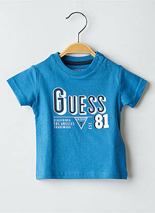 T-shirt stretch manches courtes bleu GUESS fille