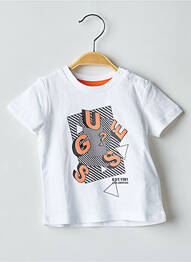 T-shirt stretch manches courtes blanc GUESS garcon