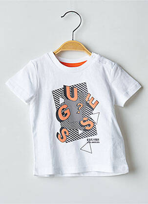 T-shirt stretch manches courtes blanc GUESS garcon