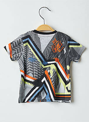 T-shirt sérigraphie floquée manches courtes gris GUESS garçon