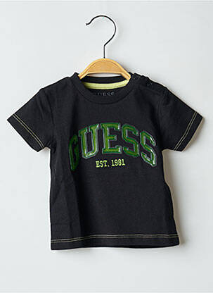 T-shirt stretch manches courtes noir GUESS garcon