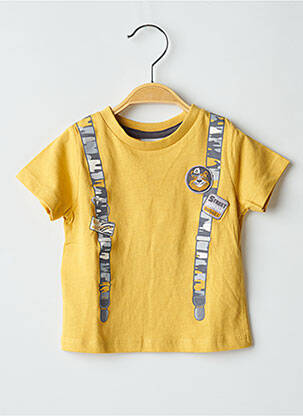 T-shirt stretch manches courtes jaune BOBOLI garçon