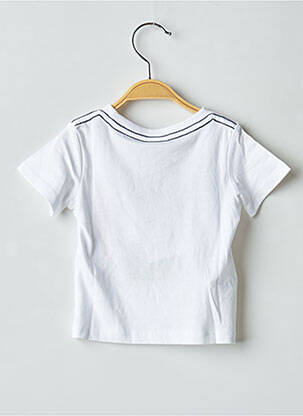T-shirt sérigraphie floquée manches courtes blanc BOBOLI garçon