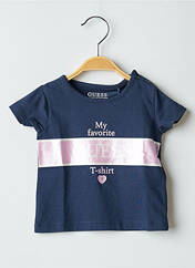 T-shirt bleu GUESS pour fille seconde vue