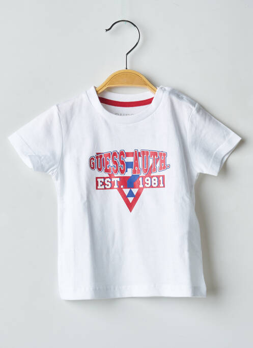 T-shirt stretch manches courtes blanc GUESS garcon