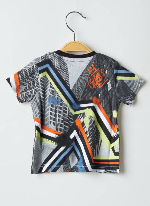 T-shirt sérigraphie floquée manches courtes gris GUESS garcon
