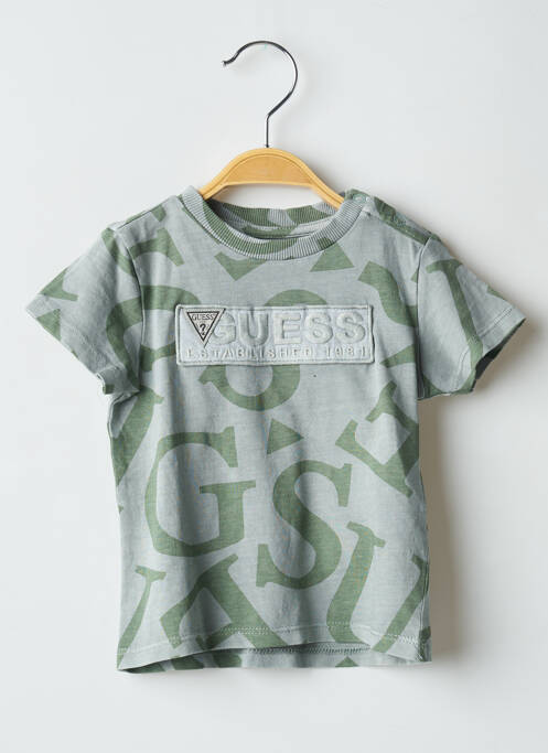 T-shirt stretch manches courtes vert GUESS garcon