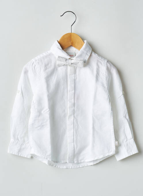 Chemise manches longues blanc BOBOLI pour garçon