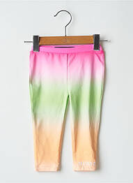 Legging coupe ajustée taille élastique rose GUESS fille