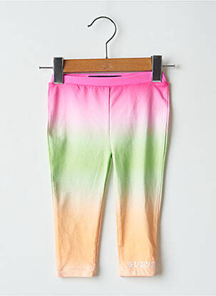 Legging coupe ajustée taille élastique rose GUESS fille