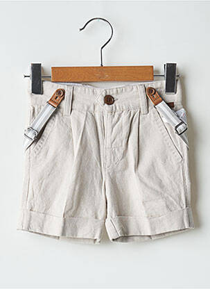 Short poches taille à pinces beige BOBOLI garcon