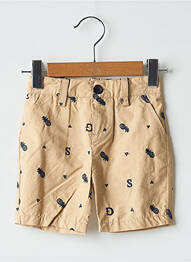 Short poches taille à pinces beige GUESS garcon