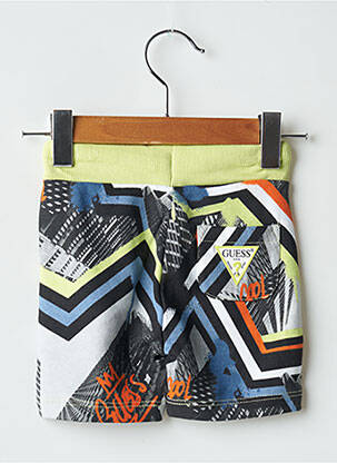 Short tissage popeline taille élastique vert GUESS garçon