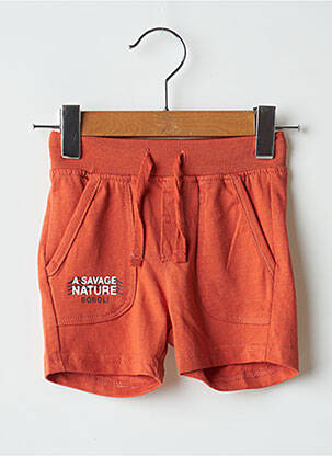 Short sérigraphie floquée taille élastique orange BOBOLI garcon