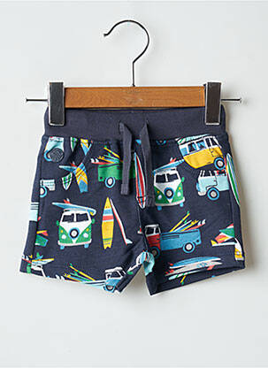 Short tissage popeline taille élastique bleu BOBOLI garçon