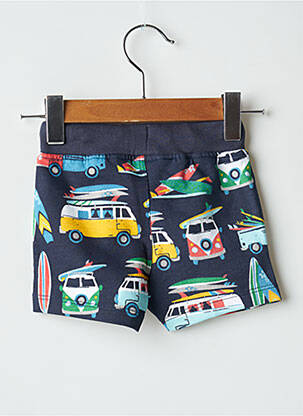 Short tissage popeline taille élastique bleu BOBOLI garçon