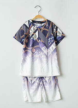 Ensemble short coupe droite violet BOOM KIDS garçon