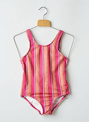 Maillot de bain 1 pièce imprimé rayures orange GERTRUDE + GASTON fille