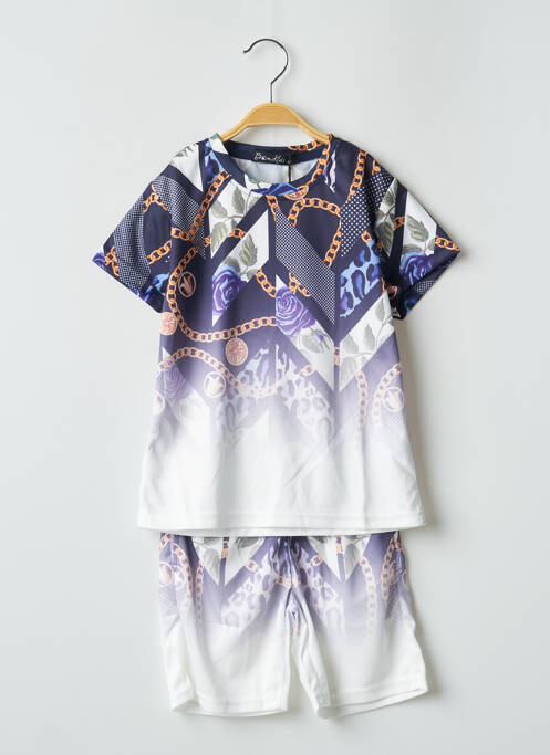 Ensemble short fausses poches violet BOOM KIDS garcon