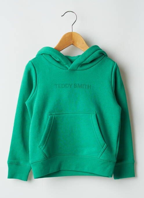 Sweat-shirt à capuche vert TEDDY SMITH pour garçon