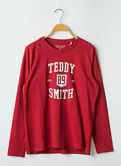 T-shirt rouge TEDDY SMITH pour garçon seconde vue