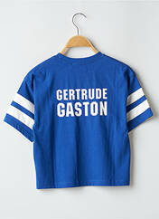 T-shirt bleu GERTRUDE + GASTON pour garçon seconde vue