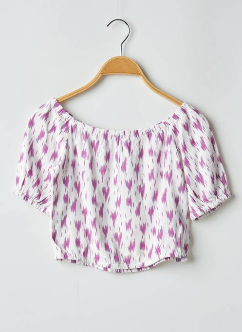 Top manches courtes manches courtes violet LE TEMPS DES CERISES fille