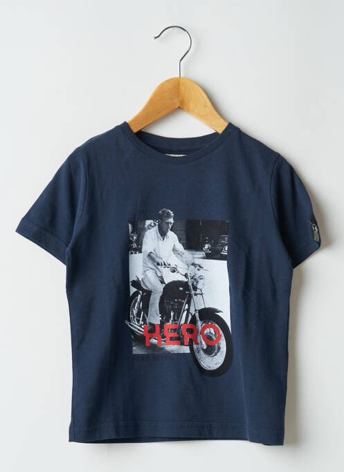 T-shirt bleu HERO SEVEN pour garçon