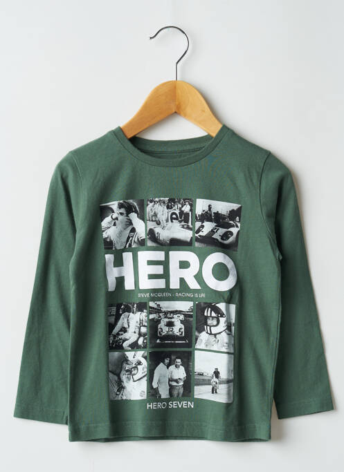 T-shirt vert HERO SEVEN pour garçon