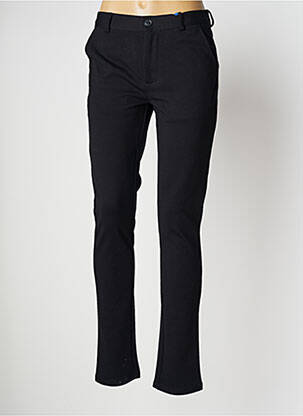 Pantalon chino broderie galons latéraux taille haute noir FRACOMINA femme
