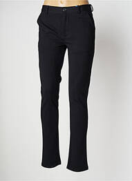 Pantalon chino broderie galons latéraux taille haute noir FRACOMINA femme
