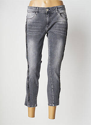 Jeans coupe slim taille basse taille basse gris FRACOMINA femme