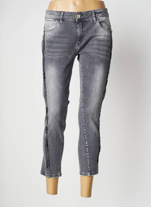 Jeans coupe slim gris FRACOMINA pour femme