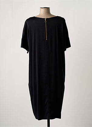 Robe mi-longue tissage crêpe manches courtes noir MOS MOSH femme