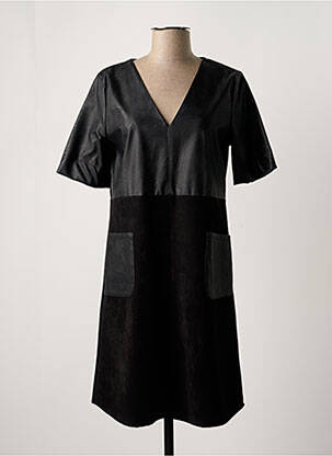 Robe mi-longue manches courtes manches courtes noir LA FÉE ATELIER BY LA FÉE MARABOUTÉE femme