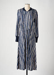 Robe longue manches longues manches longues bleu K-DESIGN femme