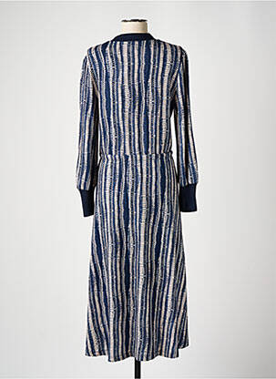 Robe longue manches longues manches longues bleu K-DESIGN femme