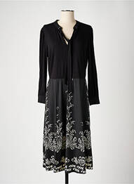 Robe longue manches longues manches longues noir K-DESIGN femme