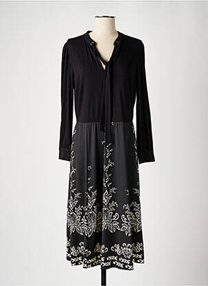 Robe longue manches longues manches longues noir K-DESIGN femme