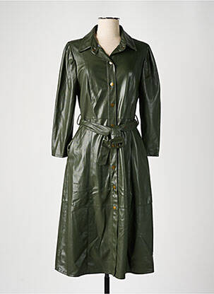 Robe longue manches longues manches longues vert K-DESIGN femme