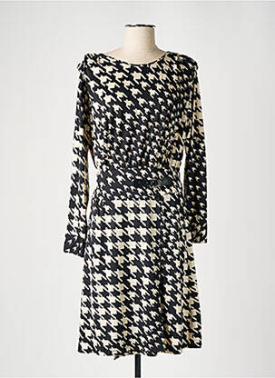 Robe mi-longue manches longues manches longues noir K-DESIGN femme