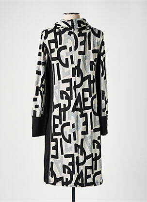 Robe mi-longue manches longues manches longues gris DOLCEZZA femme