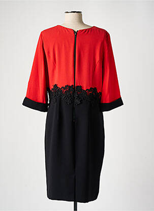 Robe mi-longue manches 3/4 manches 3/4 orange MICHAELA LOUISA femme