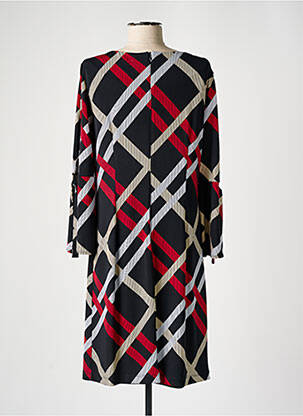 Robe mi-longue coupe fluide manches longues noir FRANK LYMAN femme