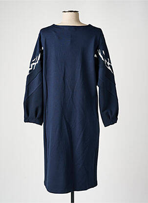 Robe mi-longue manches longues manches longues bleu TUZZI femme