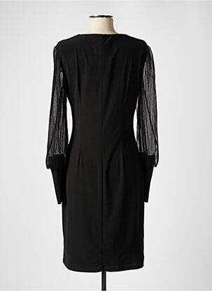 Robe mi-longue manches longues manches longues noir FRANK LYMAN femme