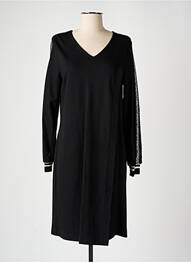 Robe mi-longue manches longues manches longues noir TUZZI femme